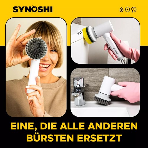 Synoshi Cepillo de Limpieza Eléctrico Power Spin Scrubber 3 Accesorios de Cepillo Batería - Imagen 11 de 11