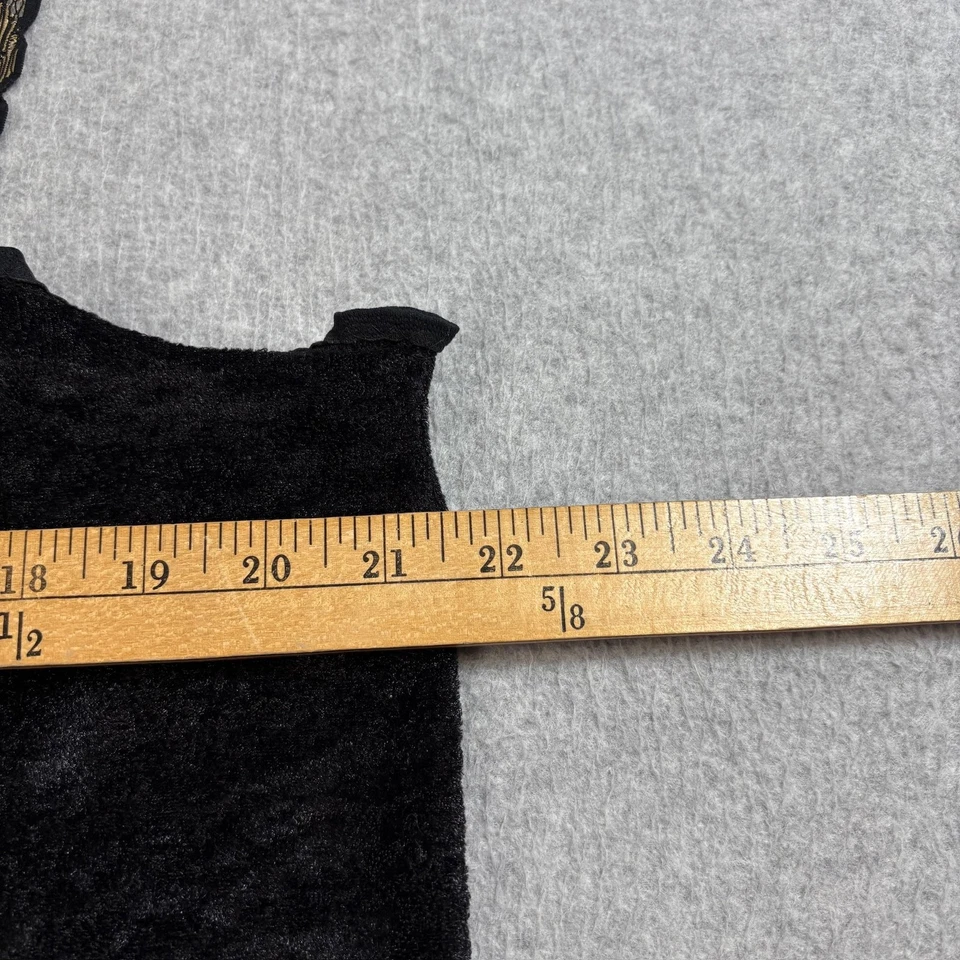 Body de colección Woman Within para mujer 2X lencería de terciopelo de encaje dorado años 90 EE. UU. gótico Foto 3 de 4