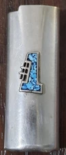Vintage Circa 1982 Bic Lighter Cover With Genuine Turquoise #1 Emblem~You Are #1