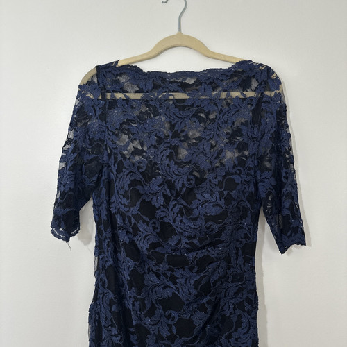 Camille La Vie Women’s Navy Blue Floral Sequin Maxi Gown Size 14