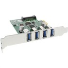 InLine ® Schnittstellenkarte, 4x USB 3.0, PCIe, inkl. L