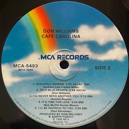 Don Williams – Cafe Carolina - USED Vinyl LP PROMO - Picture 6 of 7