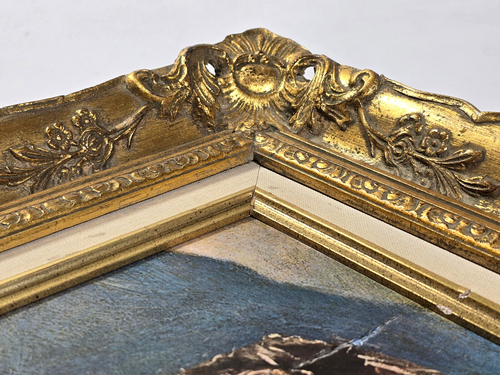 Vintage 194O's El Greco, The Virgin Mary, Gilt & Gesso Framed Lithographic Print - Picture 5 of 13