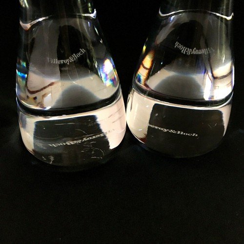 Villeroy and Bosh Clear Crystal Candlesticks Set of 2 - Picture 4 of 8