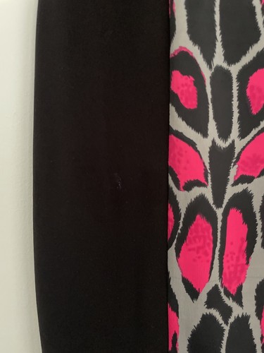 Joseph Ribkoff womens dress black pink stretch lined sleeveless size AU8 defect - Picture 7 of 8