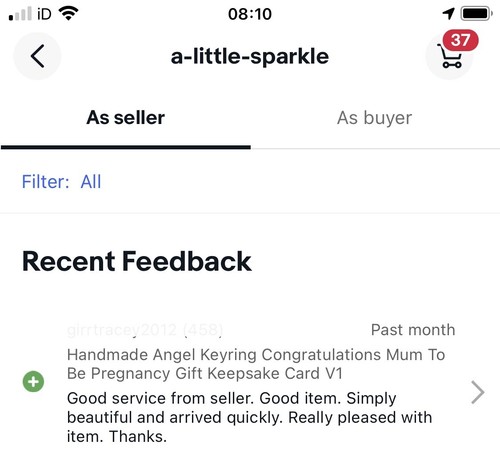 Handmade Angel Keyring- Congratulations Mum To Be Pregnancy Gift Keepsake Card - Picture 4 of 4