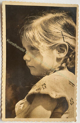 Postcard motif child girl around 1935 