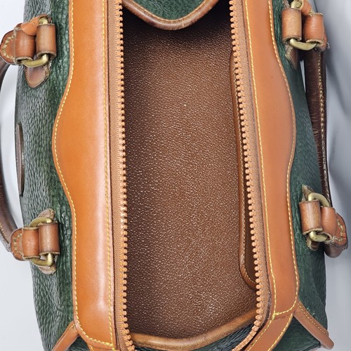 Dooney & Bourke Vintage Regal Gladstone Satchel, Pebbled Fir Green AWL, EUC - Picture 10 of 15