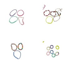 Girls Plastic Jewelry Lot Dress Up Bracelet Necklace Colorful 19 Pieces