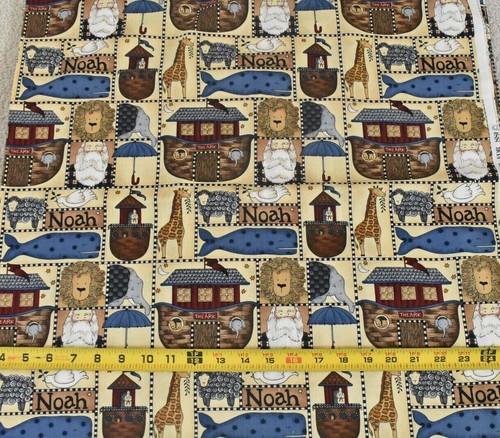 Debbie Mumm Arca de Noé Tela Bloques de Algodón Fondo Bronceado Crema POR YARDA - Imagen 1 de 5