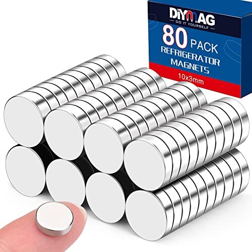 DIYMAG 100Pcs Refrigerator Magnets, Small Round Disc Magnets Assorted Sizes - Picture 30 of 36