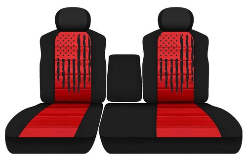 Truck Seat Covers Fits 1995-1998 Chevy C/K 1500 40/60 Split Bench Tattered Flag - Bild 1 von 6