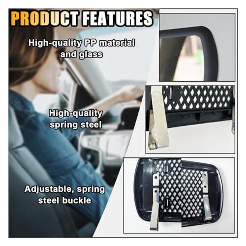 Car Sun Visor Vanity Mirror, Universal HD Travel Makeup Mirror, Clip-on Sun - Bild 3 von 6