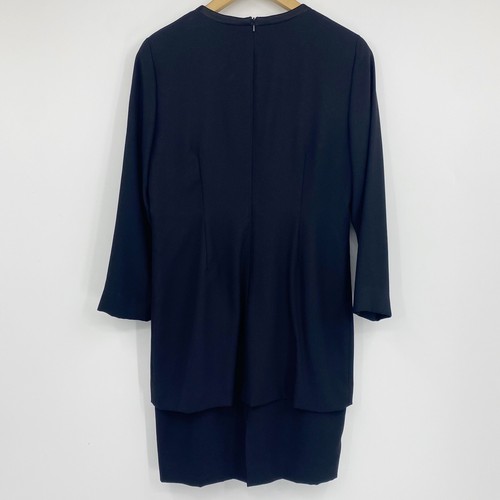 Vintage Evan-Picone Womens Long Sleeve Layered Sheath Dress Career Black Sz 10P - Picture 5 of 6