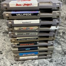Nintendo NES Games Lot Of 10 (Millipede, Gauntlet, Hogans Alley, Etc.) *TESTED*