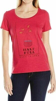 Rose Berry The Life is good Company Life is Good Womens Sunny Scoop Half Full Vase Tee 