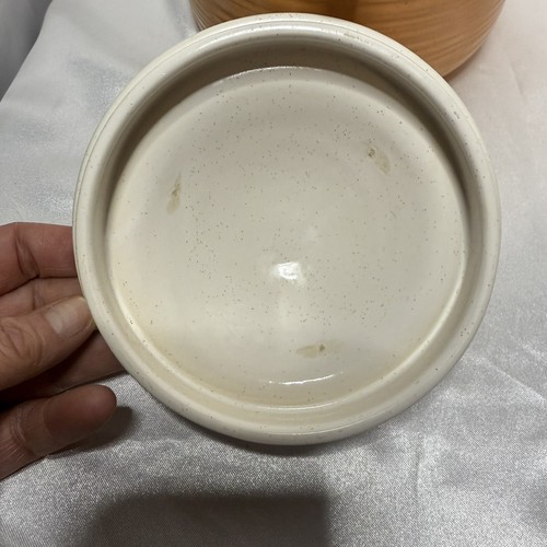 Vintage Franciscan Ware Sierra Sand Bean Pot And Lid Canister 1960s 1970s USA - Picture 6 of 10