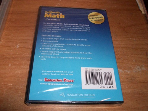 Houghton Mifflin California Math eMathBook DVD ROM Kids Education Learning Tools - Imagen 4 de 6