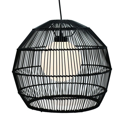 Solar Powered Woven Pendant Light Outdoor Hanging Fixture 13 Lights Garden Decor - Picture 2 of 8