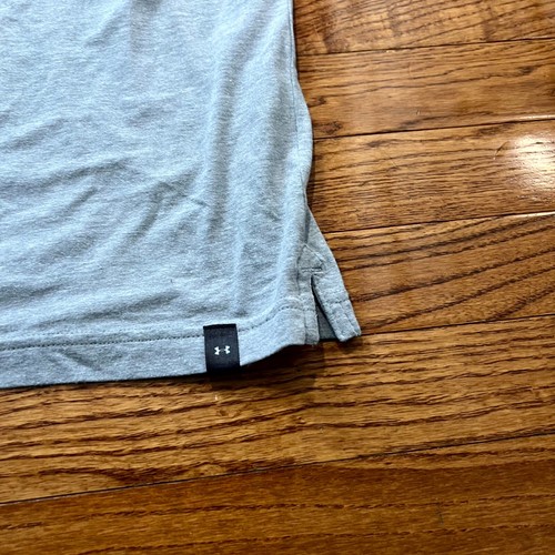 Under Armour Polo Shirt Mens Gray 2XL XXL Delaware Blue Hens Casual Pocket Tops - Picture 5 of 9