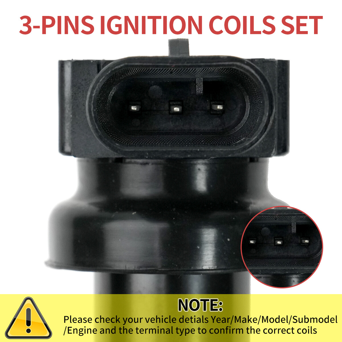 Set of 6 Ignition Coils for 2007-2009 Hyundai Santa Fe Kia Optima 2.7L V6 UF554