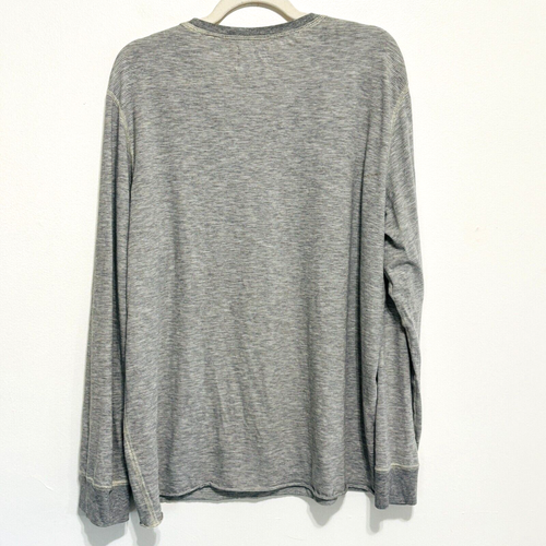 Billy Reid L/S Crewneck Tee Men's Sz XXL Gray Micro Stripes - Picture 2 of 8