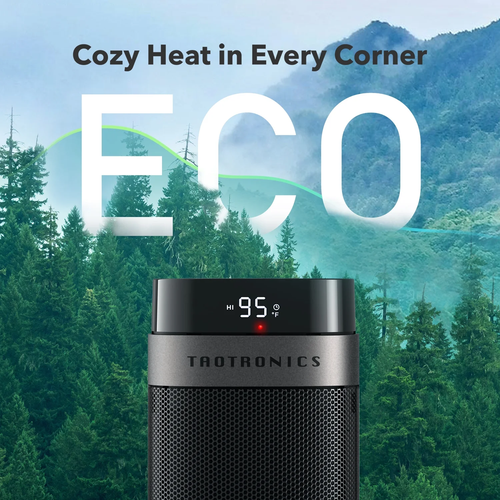 Taotronics Space Heaters for Home, 24" Electric Space Heater with Remote, 1500W - Picture 5 of 10