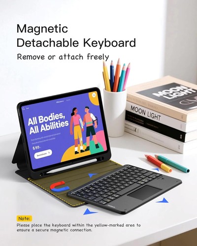 Inateck Coque iPad 10ème Génération avec Clavier, Clavier Détachable avec Trackp - Photo 3/3