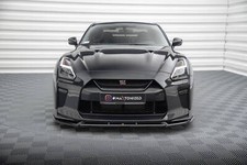 Cup Spoilerlippe Front Ansatz V.2 passend für Nissan GTR R35 FL schwarz Hochglan