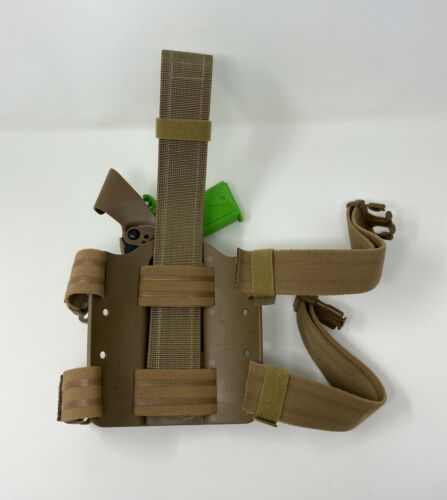 Safariland® 6004USN SLS RH Leg Rig Holster 1911 5" w Rail, Cordura® Coyote Brown - Picture 9 of 12