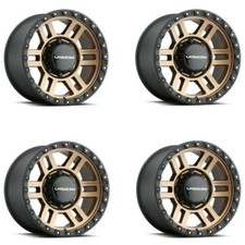 Set 4 20" Vision Off-Road 354 Manx 2 Bronze Wheels 20x9 6x5.5 Truck Rims 12mm