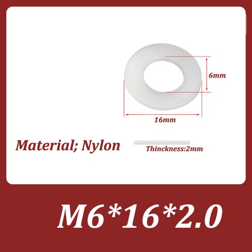 M2 M24 Nylon Penny Washers White Black Repair Large Outside Diameter Flat Washer - Picture 40 of 130