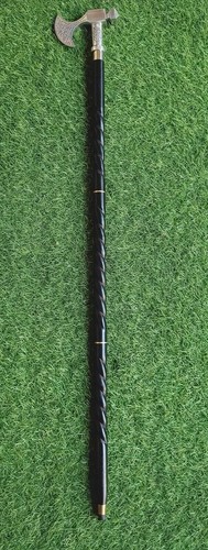 Wooden Walking cane Celtic Style Wood Carved Walking Stick - Picture 3 of 6