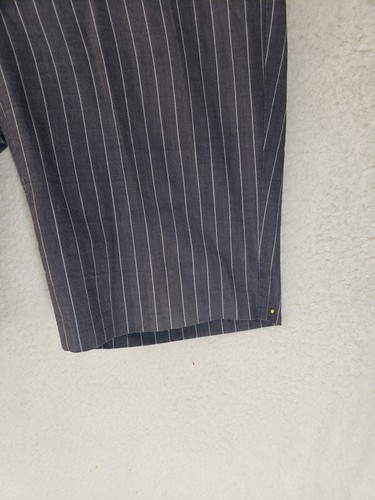August Silk Women Short 14 Gray Striped 100% Cotton Straight Regular Fit Chino - Picture 5 of 19