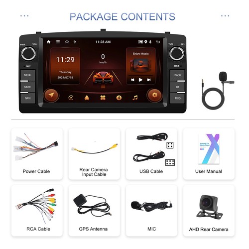 2+64G para Toyota Corolla 2000-2006 coche estéreo radio Carplay GPS unidad principal + cámara - Imagen 21 de 24
