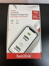 SanDisk iXpand Wireless Charger Sync 256GB Fast Charge & Automatic Backup