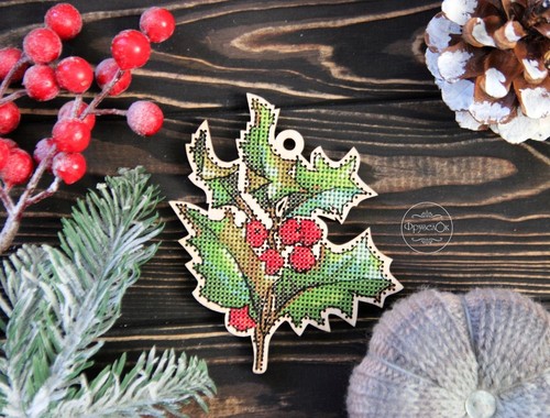 DIY Kreuzstich Set auf Holz "Holly" - Bild 4 von 9