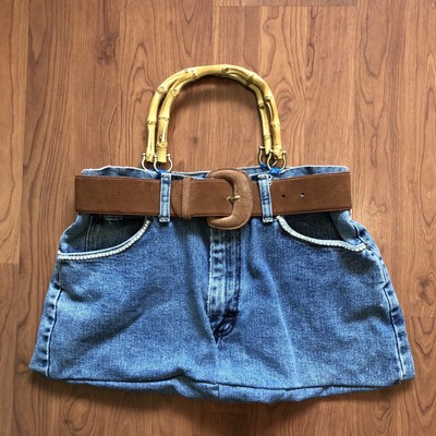 Handmade Repurposed Recycled Vintage Wrangler Jean Bag Purse Tote Ebay