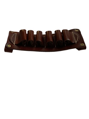 Triple K 71 Hand Crafted Leather Shotshell  Belt Slide Walnut Oil Plain 12 Gauge - Picture 1 of 8