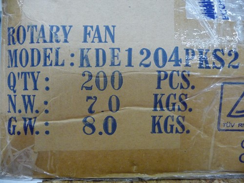 (4) SUNON KDE1204PKS2 Custom 4-to-1 2-pin - 40mm flange mount - 6000RPM 12VDC - Picture 5 of 5