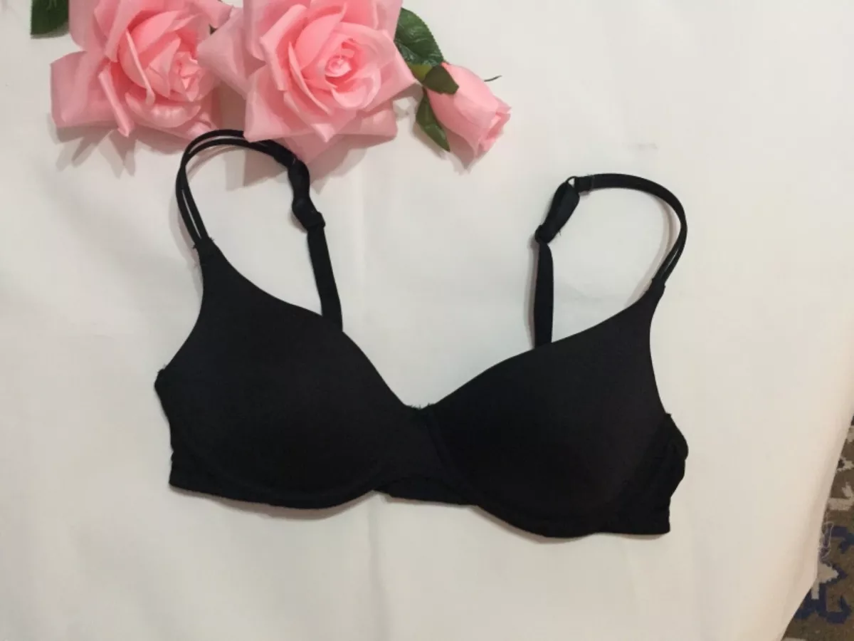 Label teared Bra size it 3b us 34b eu 75b padded underwired black