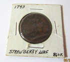 1793 Strawberry Leaf Large Cent Coin Wreath