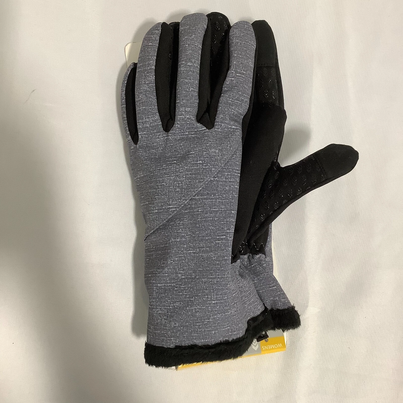 Free Country Women's Gray Softshell Touchscreen Compatible Winter Gloves Sz M/L