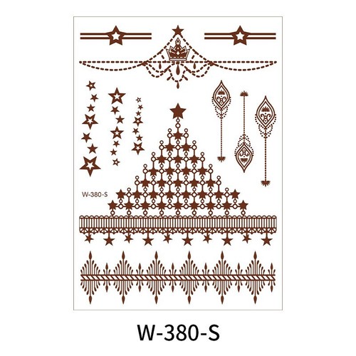 Lace transfer Red henna Hand Arm Tattoo Mehandi Sticker Art Temporary Tattoo 1 - Picture 9 of 26