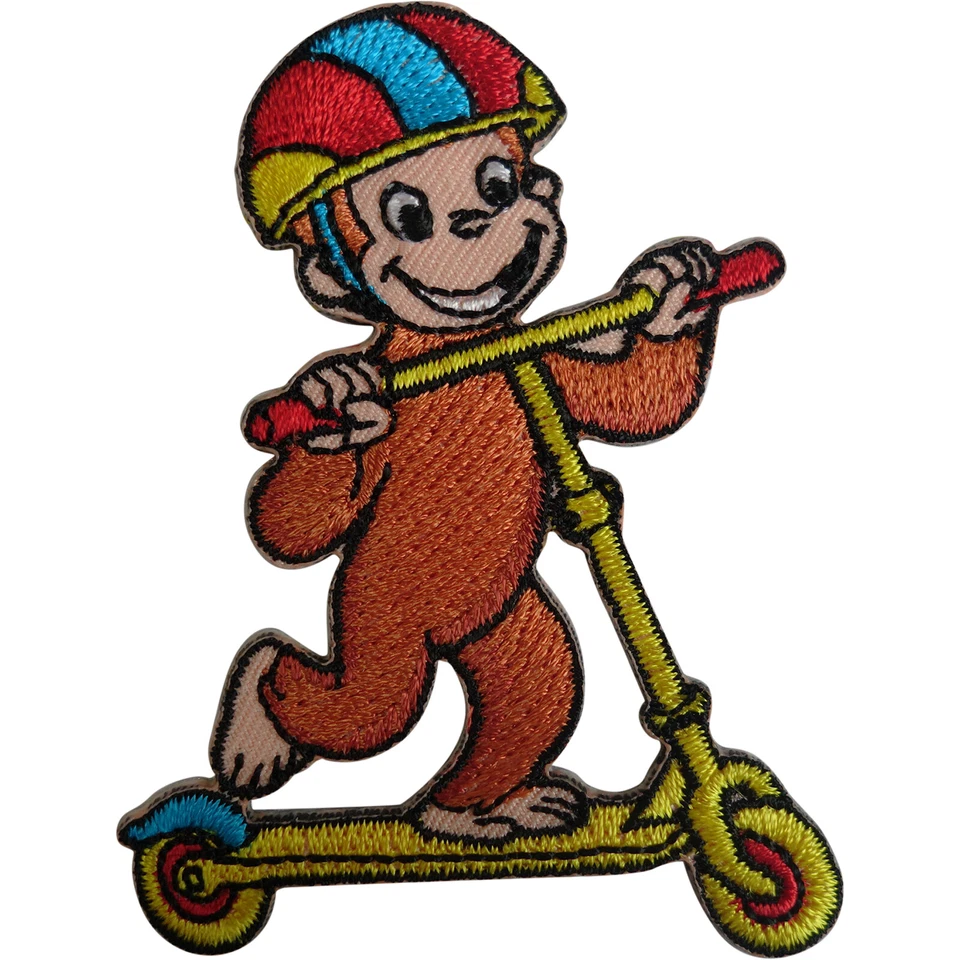 Curious George The Monkey Patch Embroidered Badge Iron Sew On Clothes Jacket Bag