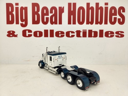 1/64 DCP/FG Teal & White Kenworth W900L 60" Flattop Sleeper With Pusher Axle - Picture 3 of 11