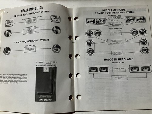 AC-DELCO 1985 CATALOG SEALED BEAM MINIATURE LAMP SIGNAL FLASHERS 1970-85 VEHICLE - Bild 4 von 5