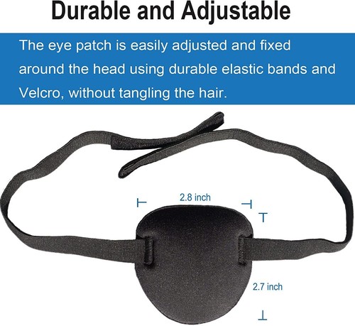 2× Adjustable 3D Eyepatch Right or Left One Eye Cover Lazy Eye Adults & Kids US - Picture 6 of 12
