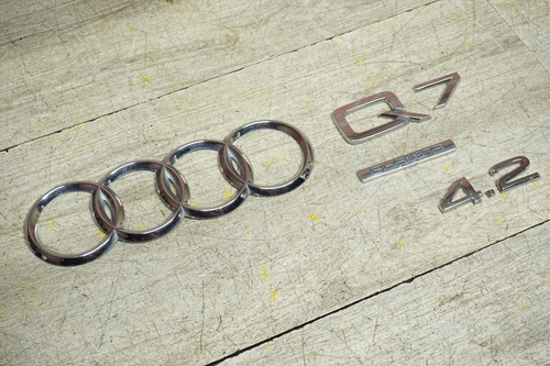 2007-2015 AUDI Q7 4L 4.2L QUATTRO TAILGATE EMBLEM LOGO BADGE NAMEPLATE SET OEM - Picture 3 of 4