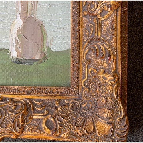 4 Vintage Ornate Gold Wood Frame Oil Painting - Picture 9 of 10